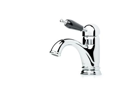 Смеситель для умывальника Boheme TRADIZIONALE CHROMO с черной керамикой 261-BLС