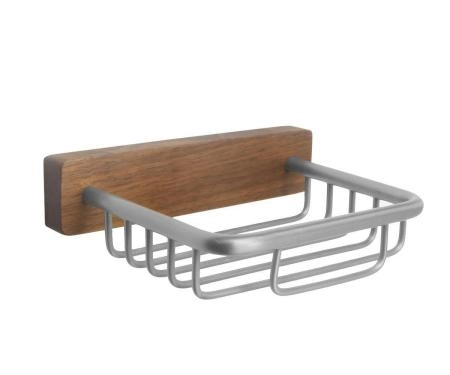 Мыльница подвесная настенная матовый хром BRONZE DE LUXE Forest (10703C ) хром-темное дерево