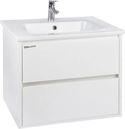 Тумба под раковину Bellezza Лоренцо 60 подвесная с 2 ящ. белая