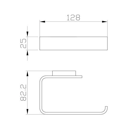 Держатель для туалетной бумаги без крышки WONZON & WOGHAND LOTTE, Хром (WW-8316)