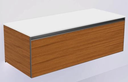 QUATRO 1 120CM тумба Boheme WILLOW профиль ANTHRACITE + внур. подсв. 790-M1-120-W-A-LED