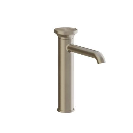 Gessi Origini Смеситель для раковины, на 1 отв., H=24.7см., в компл. с отделочной вставкой, цвет: Finox Brushed Nickel