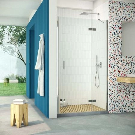 Душевая дверь Vegas-glass AFP Retta 90 08 01 R, профиль глянцевый хром, стекло прозрачное