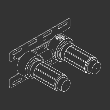 CeaDesign UCS скрытая часть для встраиваемого смесителя, излив слева