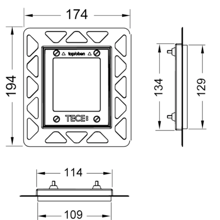 TECE Рамка монтажная, TECEloop Urinal, черная
