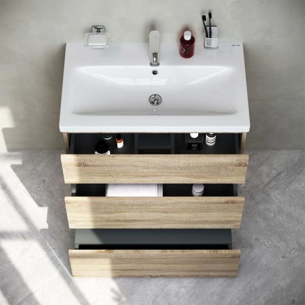 Тумба под раковину напольная AM.PM Gem S M91FSX0752OF светлый дуб