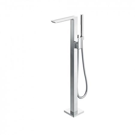 TOTO Jewelhex Смеситель для ванны 113x374x876мм, отдельностоящий с ручным душем, Active Wave, цвет: хром