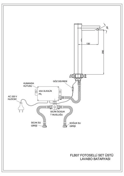 Смеситель для раковины GPD PHOTOCELL FLB07 инфракрасный,хром