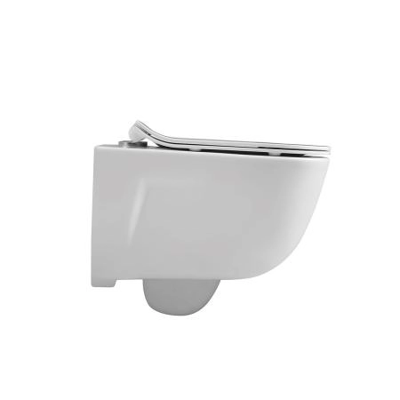 Унитаз подвесной Vincea Idea VT1-33 безободковый, цвет белый, ультратонкое soft-close сиденье