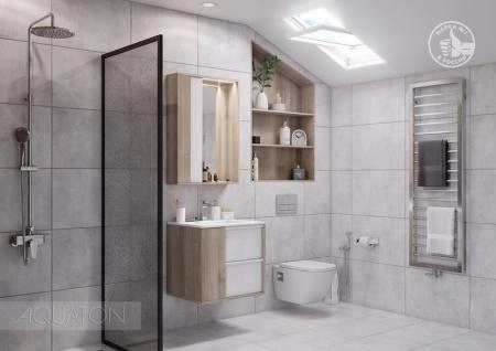 Тумба под раковину AQUATON Бостон 60 дуб эврика 1A252501BN010