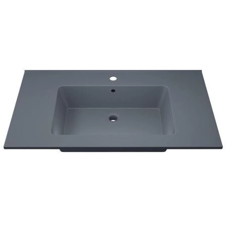 Раковина кварцевая Uperwood Parma Quartz, 85 см, серая матовая, бетон