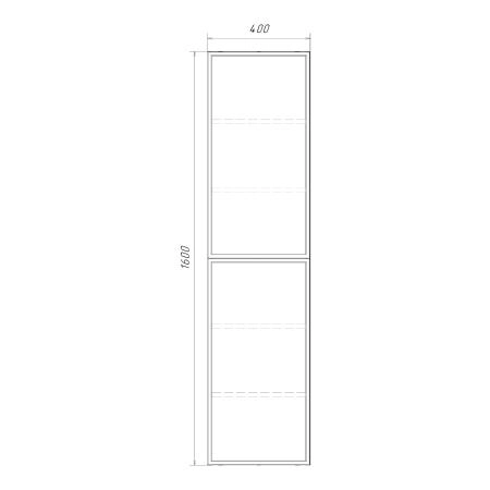 Шкаф-колонна Comforty Мадрид-40Н 00-00022669CF серый шёлк для комплектации с ножками