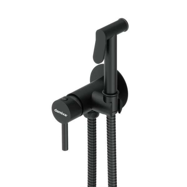 Гигиенический душ Damixa Option 217000000, с гигиеническим душем и держателем черный