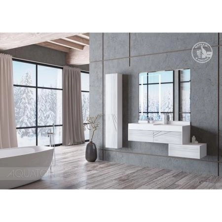 Комод Aquaton Сакура 1A220403SKW80 60 с ящиком,ольха наварра/белый глянец
