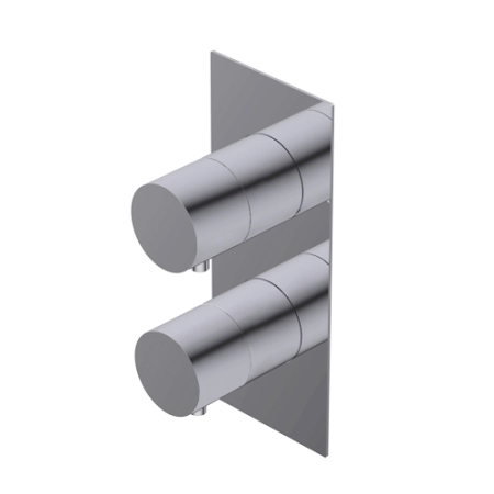 Ritmonio Diametro35 Elegance термостат для душа, встраиваемый, настенный, на 2/3 выхода, внешняя часть, цвет Brushed