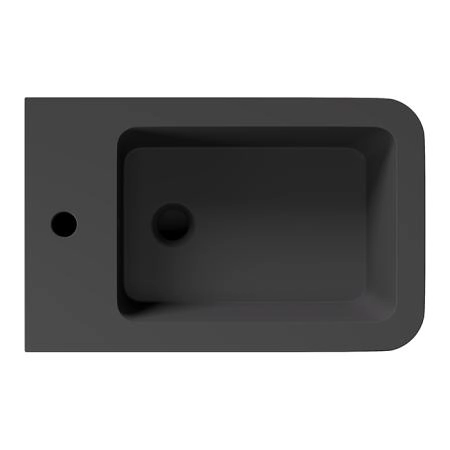 Alice Hide Square Биде подвесное 55х35см., с набором для крепления, цвет: чёрный матовый
