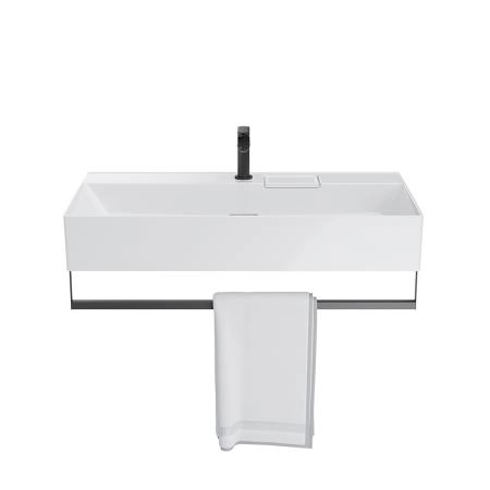 Держатель для полотенец к раковинам Kerama Marazzi LOGICA ЛОДЖИКА LO.trl.90\BLK.M 90 с крепежом, черный матовый