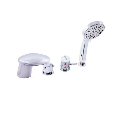 Смеситель Rav Slezak DUNAJ TERMOSTAT DT271.5P на борт ванны на 4 отверстия, с керам. Переключ