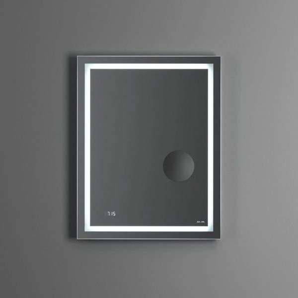 Зеркало AM.PM GEM 55 см Led-подсветка, часами и косметическим зеркалом, M91AMOX0553WG