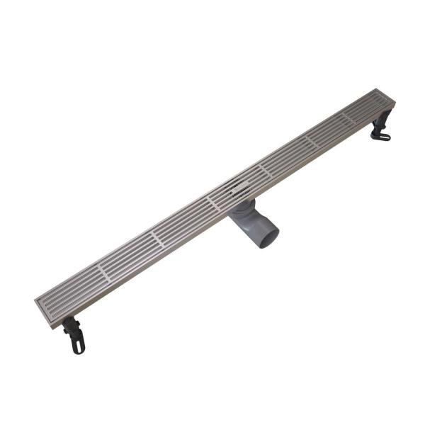 Душевой трап KNOTLOR SDRW0800LBS, линейный матовая сталь