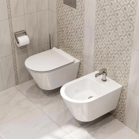 Унитаз Kerama Marazzi PLAZA MODERN ПЛАЗА МОДЕРН PLMR.wc.02 подвесной безободковый, белый глянцевый