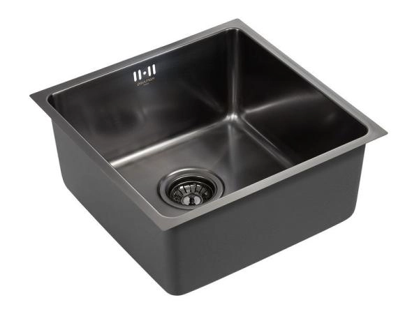 Кухонная мойка Paulmark LASSAN PM304444-GM вороненая сталь 440х440мм нерж. Сталь