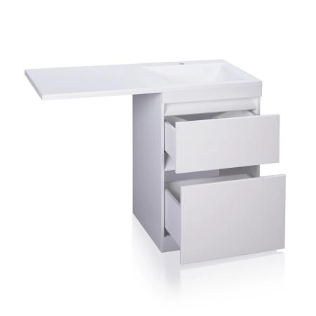 Тумба напольная Style Line Даллас 120, Люкс белая, PLUS