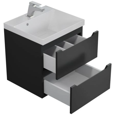 Тумба под раковину для ванной Uperwood Tanos NEW 50 см, подвесная, черная