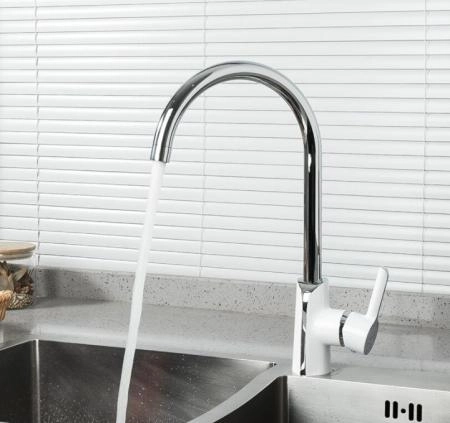 Смеситель для кухни Gappo G4003-8 белый/хром