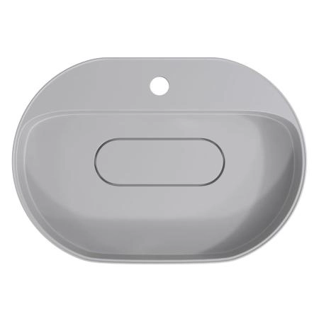 Раковина накладная кварцевая Uperwood Tanos Quartz 55х40х10 см, овальная, белая матовая, жасмин