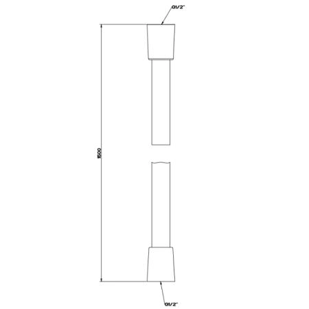 Gessi Ingranaggio Шланг Darkflex, длина 150см, цвет: Black XL