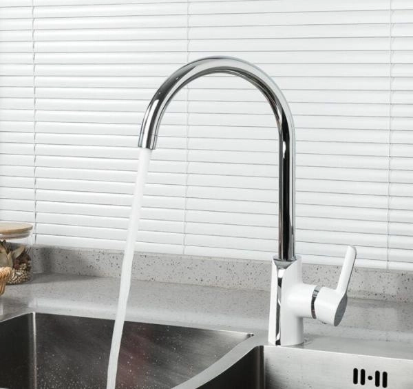 Смеситель для кухни Gappo G4003-8 белый/хром