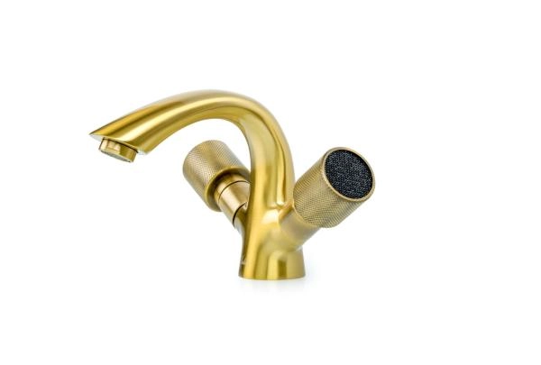 Смеситель для умывальника Boheme ROYAL CRYSTAL black, бронза_Комплект 311-Royal/CRST black