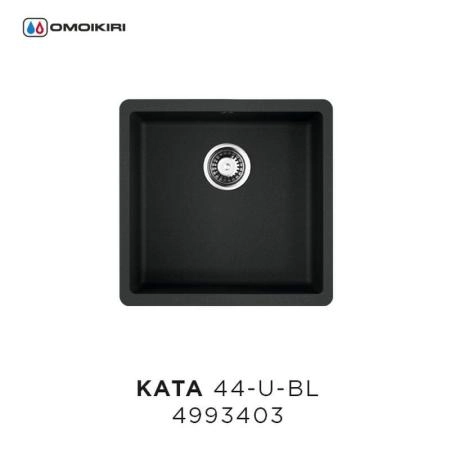 Кухонная мойка Omoikiri Kata 44-U-BL 4993403, 440х420, черный