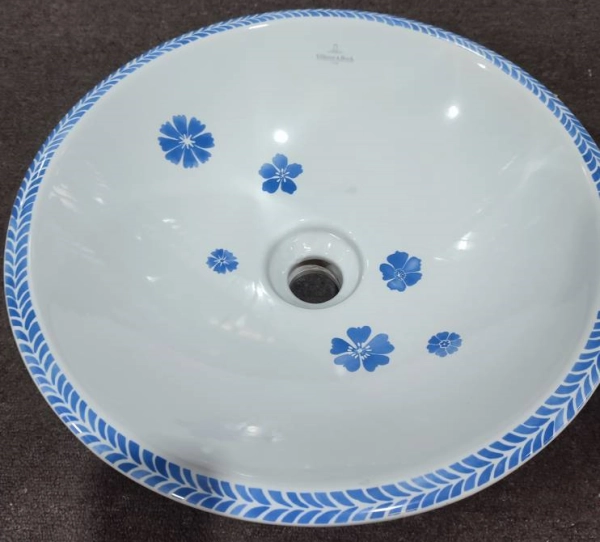 Снято 01.10.2024 Villeroy&Boch Loop & Friends раковина для установки на столешницу Ø430 круглая, без зоны монтажа смесителя, без перелива, Farmhouse C