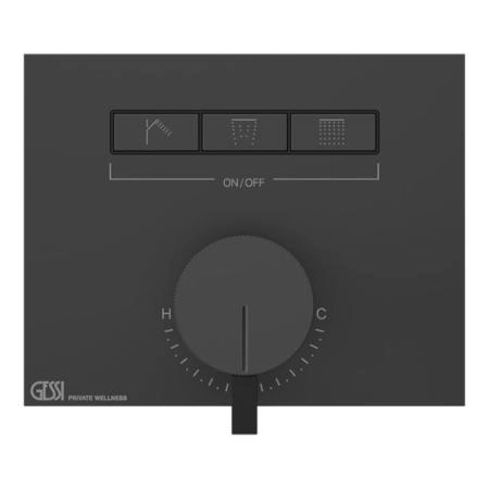 Gessi Hi-Fi Смеситель для душа, с включением до 3 источников одновременно, внешняя часть, цвет: black XL