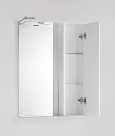 Зеркальный шкаф Style Line Elfante Ирис 55/С с подсветкой, белый