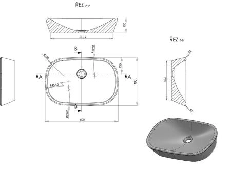 Умывальник  Ravak Ceramic 600 O белый XJX01160001