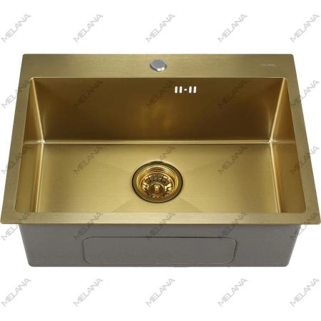Мойка Melana ProfLine D6045HG 60x45 3,0/220 сатин золото врезная прямоугольная