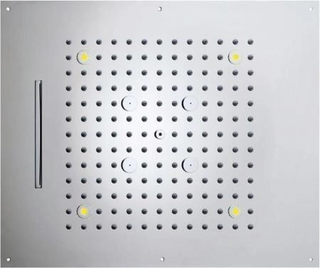 Верхний душ Bossini Dream H38935.030 570x470 мм, 3 режима, 4 светодиода LED RGB, хром