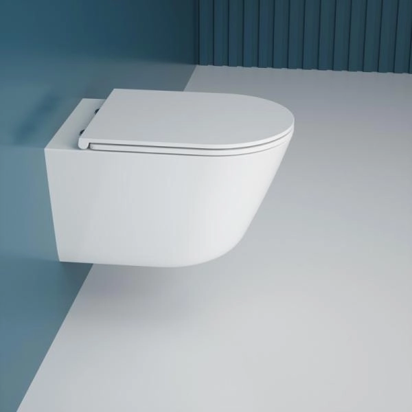 Унитаз ESBANO CLAVEL-53T торнадо безободковый подвесной белый 530x360x360