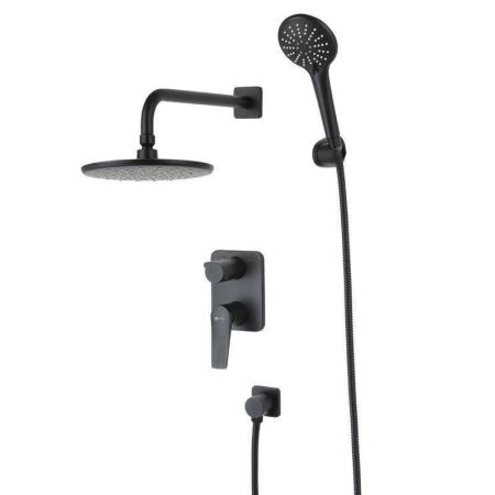 Душевой комплект Lemark Bronx LM3729BL для ванны и душа, встраиваемый , черный