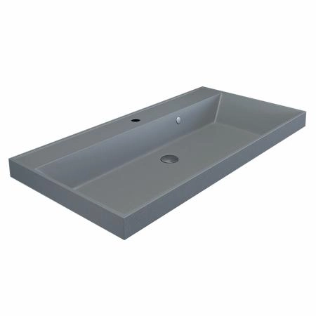 Раковина кварцевая Uperwood Classic Quartz 90 см, серая матовая, платина