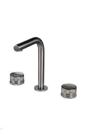 Смеситель на столешницу Boheme PRESTIGE на 3 отв. GUN METAL 152-GM-PR