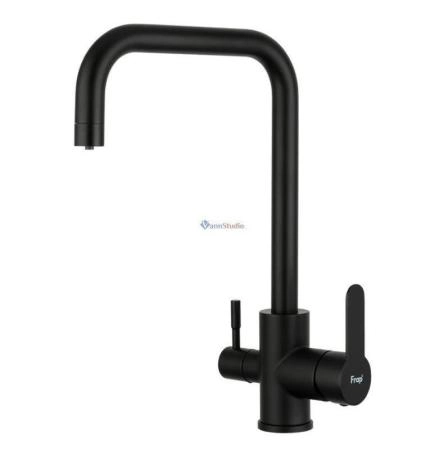 Смеситель для кухни Frap F43801-6 с краном для фильтр/воды черный