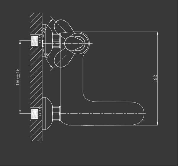 Смеситель для ванны D&K Venice Baciano (DA1033241)