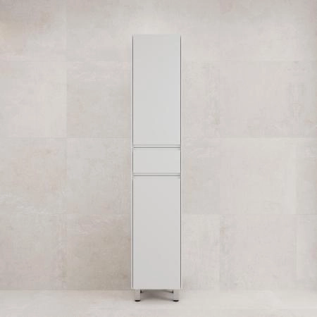 Пенал Style Line ЛИМА36 напольный, 1 ящ., 2 створки, PLUS, эмаль, белый матовый