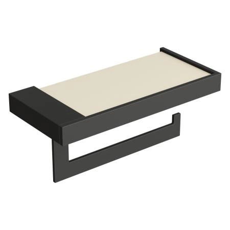 Держатель для туалетной бумаги Boheme c крышкой Qubic Black 10721-B