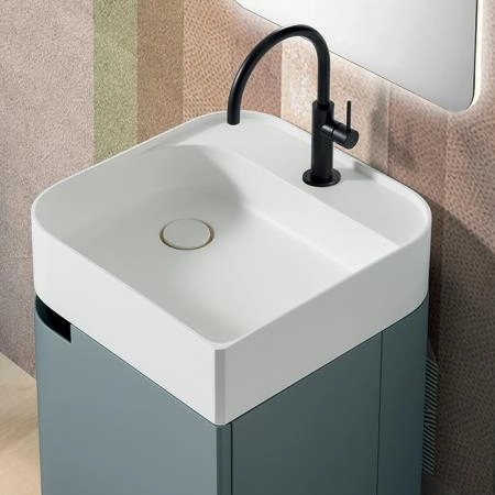 Oasis Profilo Композиция №22 Комплект мебели 45х45х h200см., напольный, цвет: Avio matt/Белый матовый/Хром