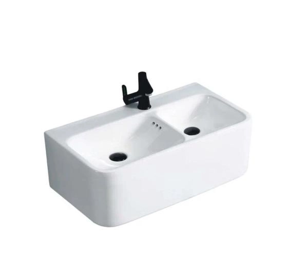 Раковина Cerutti SPA Double COMO СТ9700 (750х400х300) двойная подвесная